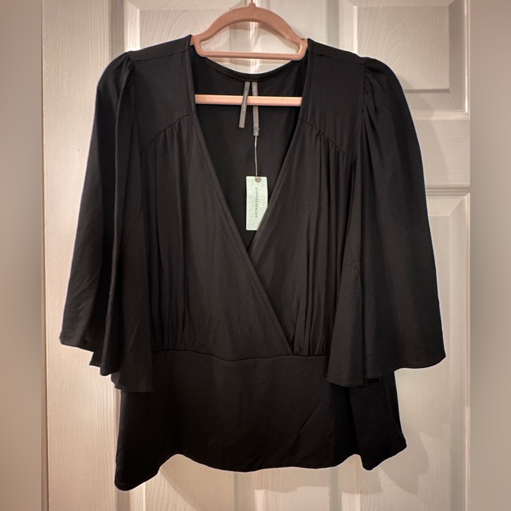 NWT By Anthropologie Flutter Sleeve Blouse